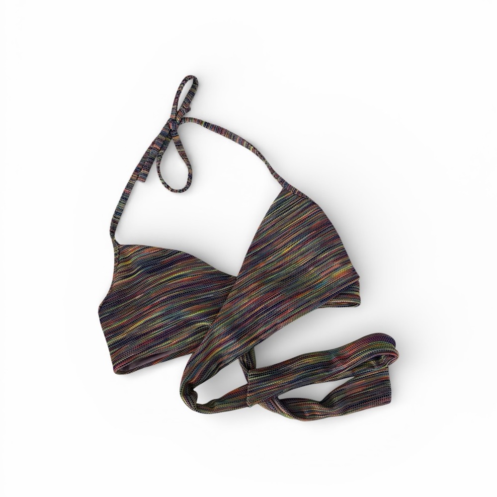 Aerie Striped Multicolor Bikini Top